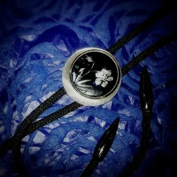 쇼와 빈티지 레어 자개 루프 타이 구하기 어려움 끈 색상 선택 가능