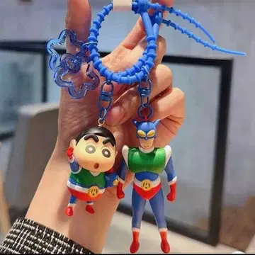 짱구는 못말려(크레용 신짱) 액션 가면 2세트 키링 키홀더 해외