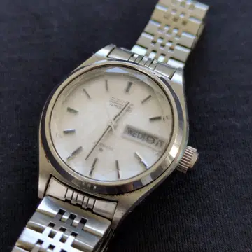 가동품 빈티지 SEIKO 자동 와인딩 시계 실버 여성용