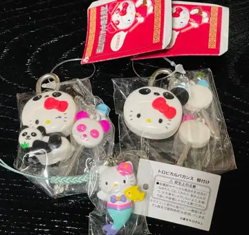 [ 당시물 ] 헬로키티 트로피컬 바캉스 머메이드 & 팬더 자물쇠 세트