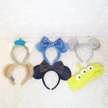 [ 6개 머리띠 ] 더피 젤라토니 리틀 그린맨 미키