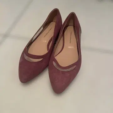 컨디션 최상 파비오 루스코니 퍼플 스웨이드 플랫슈즈