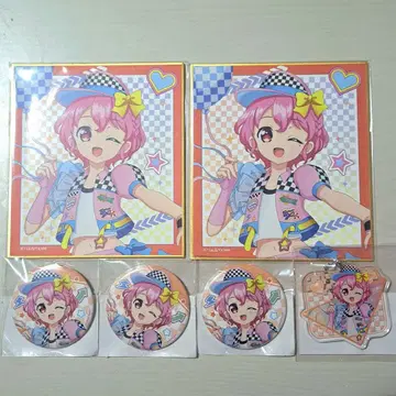 프리파라 마루쿠지 레오나 허리 아크릴 키링 미니 색지 캔뱃지