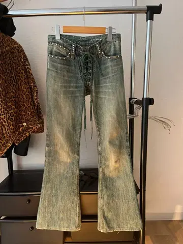 ifsixwasnine 레이스업 플레어 데님 스터드 size 29