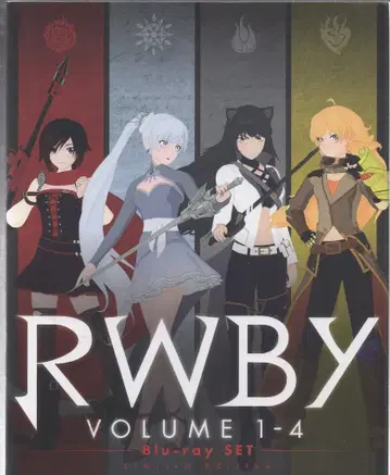 애니메이션 Blu-ray RWBY Volume 1-4 블루레이 SET