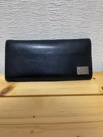 캘빈 클라인 블랙 가죽 장지갑