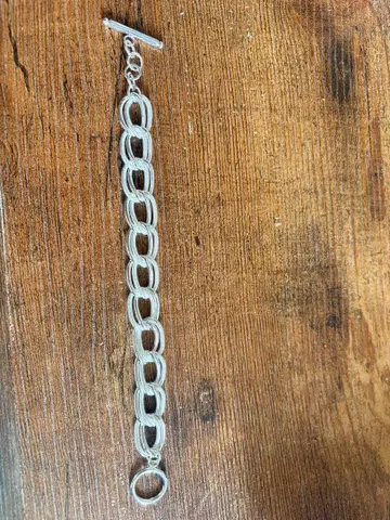 실버 링크 체인 팔찌