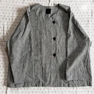 늑대와 올빼미 | 늑대와 봄 곰 비카 체크 노카라 자켓