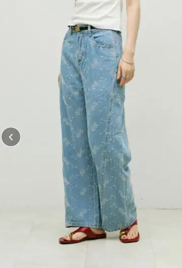 Lutim by u 플라워 틸 데님 팬츠 새상품