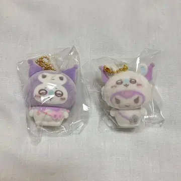 치이카와 x 산리오 시크릿 플로키 마스코트 참 쿠로미 모몽가