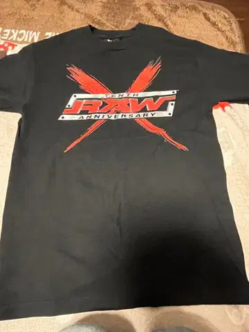 레어 빈티지 레슬링 t셔츠 m 사이즈 wwe raw 10th