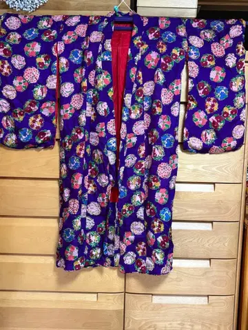 골동품 어린이 기모노 크레이프 원단?