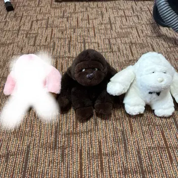 고릴라 봉제 인형 2체 세트 쇼와 레트로