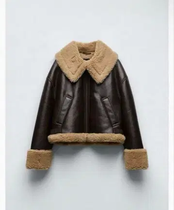 ZARA 더블 페이스 무스탕 보아 숏 자켓