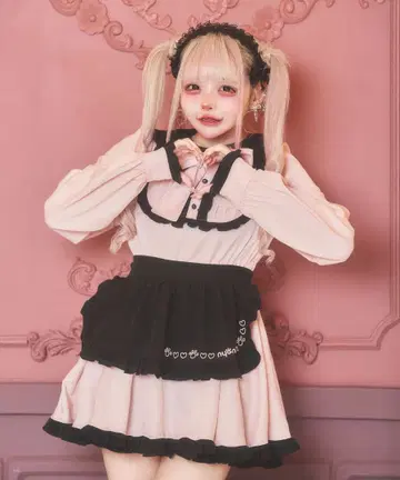 nyanme 메이드 냥피스 핑크 냥미 미우미오