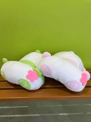 타레판다 사쿠라 말차 엎드린 봉제 인형 XL 2종 세트