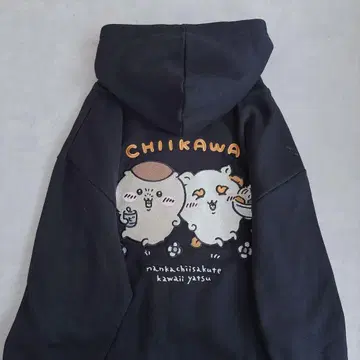 새상품 4L 치이카와 (먼작귀) 밤만쥬 시사 지퍼 후드티