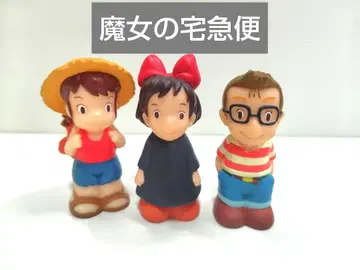 제조 중지품 마녀 배달부 키키 손가락 인형 소프트 비닐 피규어 3체 세트