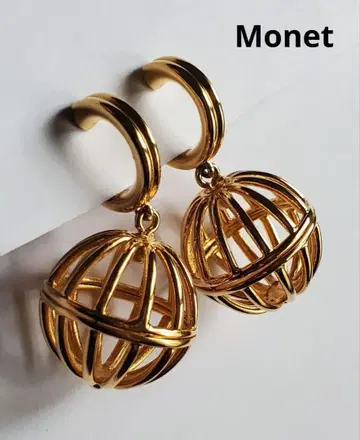 모네 골드 스피어 후프 귀찌 주얼리