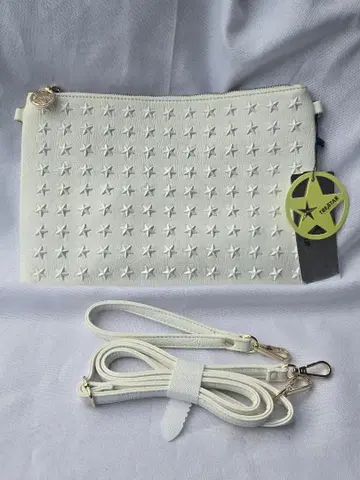 택 포함 TRESTAR 화이트 별 모양 스터드 숄더백