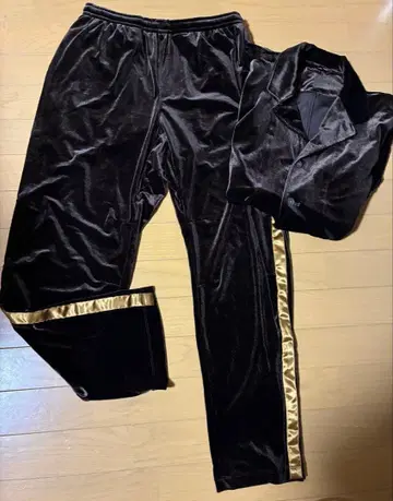 melple 브라운 벨벳 셋업 상의 L, 하의 M