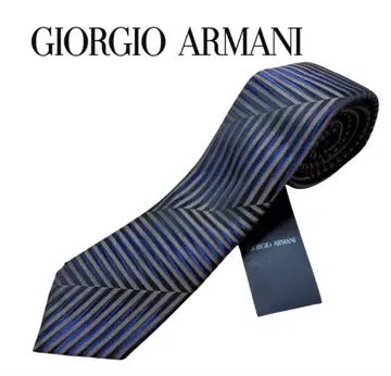 [ GIORGIO ARMANI ] 퓨어 실크 소재 자카드 넥타이 네이비