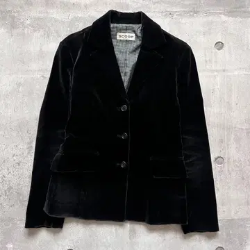 vintage 00s SCOOP 벨로아 테일러드 자켓 모드