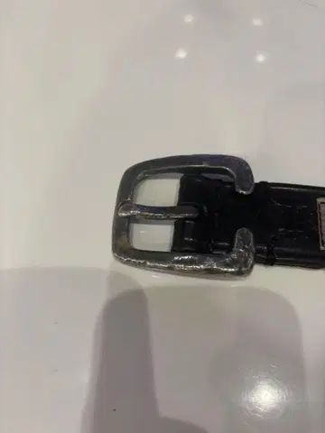 VINTAGE WORKS 블랙 가죽 벨트