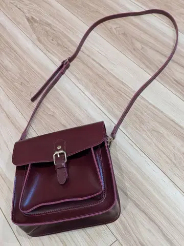 버건디 숄더백 레트로 클래시컬 스퀘어 쇼와