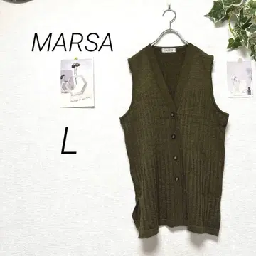 10991-1 MARSA 니트 베스트 L 레나운 일본제 무지