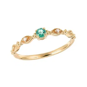 쥬얼리 츠츠미 K10 YG 에메랄드 반지