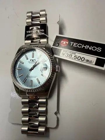 TECHNOS 쿼츠 손목시계 실버