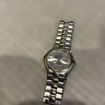 던힐 실버 골드 아날로그 손목시계