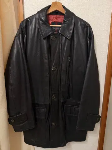 90's 노무라 쿤이치 램 가죽 카 코트