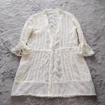 4298 시즈카 코무로 레이스 가디건 화이트 42