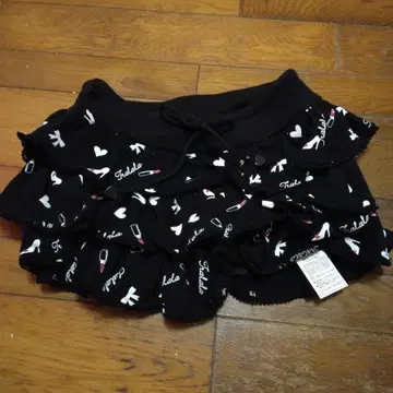 TRALALA 프릴 미니 스커트 블랙