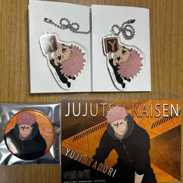 주술회전 카프리코 아크릴 키링 글리터 캔뱃지 이타도리 유우지