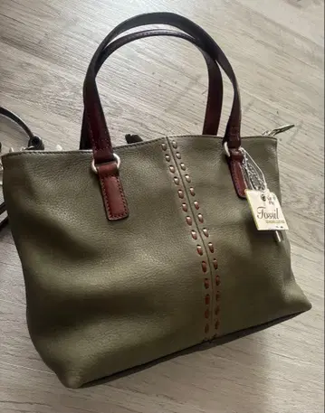 파슬 숄더백 그린 계열 FOSSIL 2way 토트백