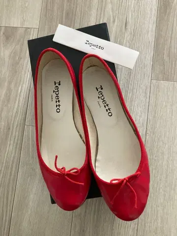 레페토 빨간색 플랫슈즈 37