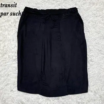 transit par such 미디 스커트 레이온 블랙