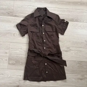 셔츠 원피스 36 반팔 y2k 헤이세이 갸루