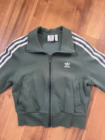 adidas 다크 그린 집업 저지