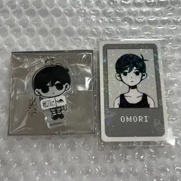 OMORI 카페 봉돌 아크릴 키링 홀로그램 카드