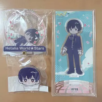 헤타리아 일본 뉴트로 아크릴 스탠드 바스락 아크릴 키링 얼굴 클립