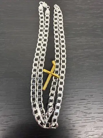 925 각인 크로스 목걸이 60cm