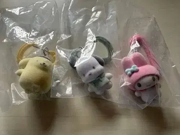 산리오 컬러풀 카라비너 마스코트 참 후와와 플로키 가챠