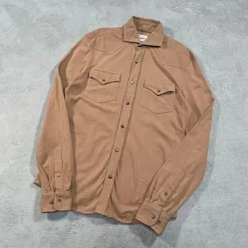 브루넬로쿠치넬리 컷어웨이 셔츠 긴팔 셔츠 카멜 S