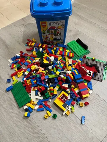 LEGO 레고 블록 세트 다색 파란색 바구니 수납 박스 포함