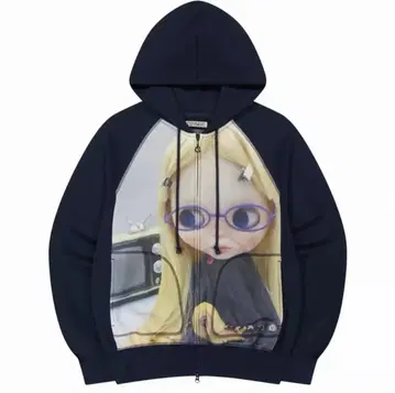COYSEIO X BLYTHE 코이세이오 네이비 후드티