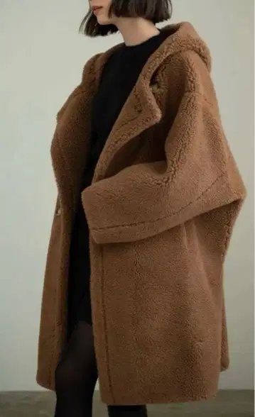 [ 완판템 ] KARRY long boa coat brown
